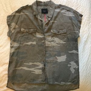 RAILS X FREE PEOPLE Camo Shirt size Small